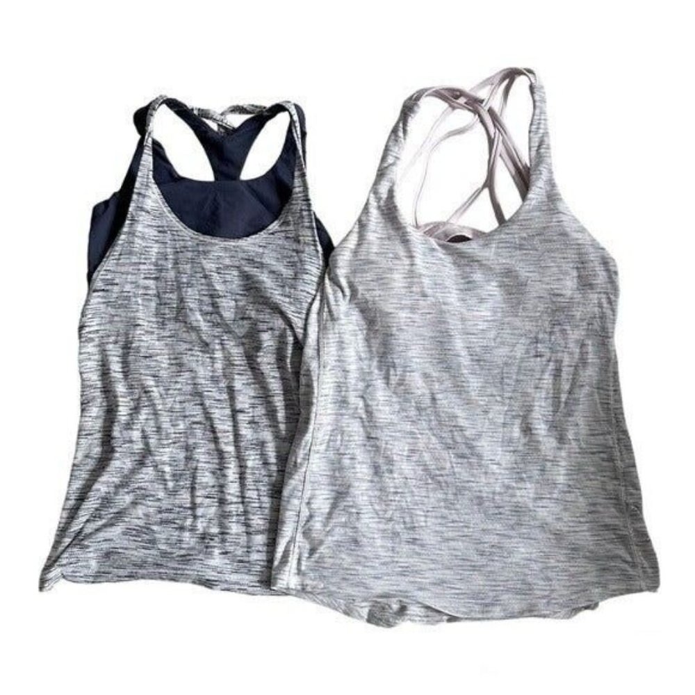 Lululemon Bundle of 2 Built in Bra Tanks Size 4